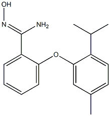 N'-hydroxy-2-[5-methyl-2-(propan-2-yl)phenoxy]benzene-1-carboximidamide Structure