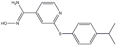 N'-hydroxy-2-{[4-(propan-2-yl)phenyl]sulfanyl}pyridine-4-carboximidamide Structure