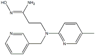 N'-hydroxy-3-[(5-methylpyridin-2-yl)(pyridin-3-ylmethyl)amino]propanimidamide 구조식 이미지