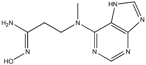 N'-hydroxy-3-[methyl(7H-purin-6-yl)amino]propanimidamide 구조식 이미지