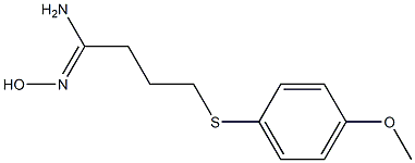 N'-hydroxy-4-[(4-methoxyphenyl)sulfanyl]butanimidamide 구조식 이미지