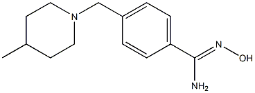 N'-hydroxy-4-[(4-methylpiperidin-1-yl)methyl]benzenecarboximidamide Structure