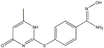 N'-hydroxy-4-[(6-methyl-4-oxo-1,4-dihydropyrimidin-2-yl)sulfanyl]benzene-1-carboximidamide Structure