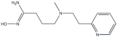 N'-hydroxy-4-{methyl[2-(pyridin-2-yl)ethyl]amino}butanimidamide Structure