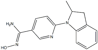 N'-hydroxy-6-(2-methyl-2,3-dihydro-1H-indol-1-yl)pyridine-3-carboximidamide Structure