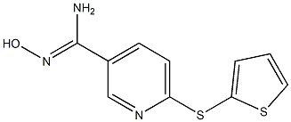 N'-hydroxy-6-(thiophen-2-ylsulfanyl)pyridine-3-carboximidamide 구조식 이미지