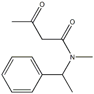 N-methyl-3-oxo-N-(1-phenylethyl)butanamide 구조식 이미지