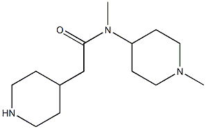 N-methyl-N-(1-methylpiperidin-4-yl)-2-piperidin-4-ylacetamide 구조식 이미지