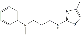 N-methyl-N-{3-[(4-methyl-1,3-thiazol-2-yl)amino]propyl}aniline Structure