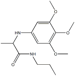 N-propyl-2-[(3,4,5-trimethoxyphenyl)amino]propanamide 구조식 이미지