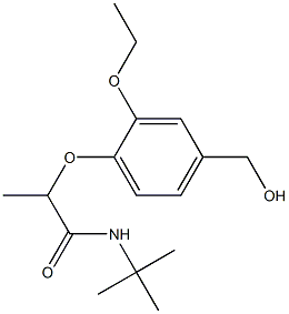 N-tert-butyl-2-[2-ethoxy-4-(hydroxymethyl)phenoxy]propanamide 구조식 이미지