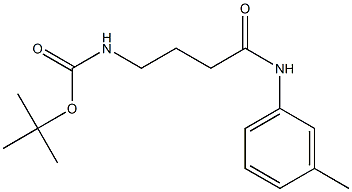 tert-butyl 4-[(3-methylphenyl)amino]-4-oxobutylcarbamate Structure