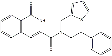 3-Isoquinolinecarboxamide,  1,2-dihydro-1-oxo-N-(2-phenylethyl)-N-(2-thienylmethyl)- 구조식 이미지