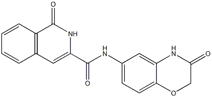 3-Isoquinolinecarboxamide,  N-(3,4-dihydro-3-oxo-2H-1,4-benzoxazin-6-yl)-1,2-dihydro-1-oxo- Structure