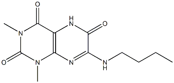 2,4,6(3H)-Pteridinetrione,  7-(butylamino)-1,5-dihydro-1,3-dimethyl- Structure