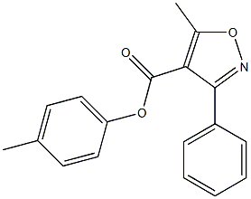 4-Isoxazolecarboxylic  acid,  5-methyl-3-phenyl-,  4-methylphenyl  ester 구조식 이미지