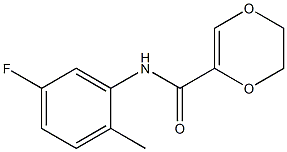 1,4-Dioxin-2-carboxamide,  N-(5-fluoro-2-methylphenyl)-5,6-dihydro- Structure