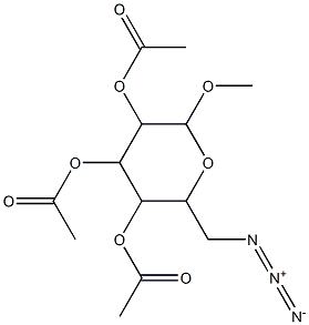 ACETIC ACID 3,5-DIACETOXY-2-AZIDOMETHYL-6-METHOXY-TETRAHYDRO-PYRAN-4-YL ESTER 구조식 이미지
