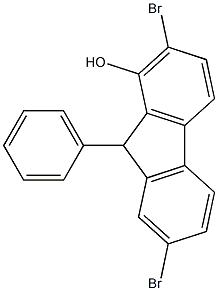 9-Phenyl-2,7-dibromofluorenol 구조식 이미지