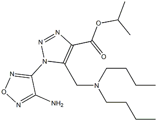propan-2-yl 1-(4-amino-1,2,5-oxadiazol-3-yl)-5-[(dibutylamino)methyl]triazole-4-carboxylate 구조식 이미지
