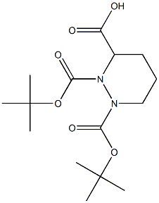 Tetrahydro-pyridazine-1,2,3-tricarboxylic  acid  1,2-di-tert-butyl  ester 구조식 이미지