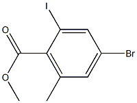 4-Bromo-2-iodo-6-methyl-benzoic  acid  methyl  ester 구조식 이미지