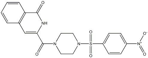 1(2H)-Isoquinolinone,  3-[[4-[(4-nitrophenyl)sulfonyl]-1-piperazinyl]carbonyl]- 구조식 이미지