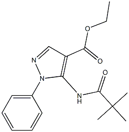 ethyl 5-[(2,2-dimethylpropanoyl)amino]-1-phenyl-1H-pyrazole-4-carboxylate 구조식 이미지