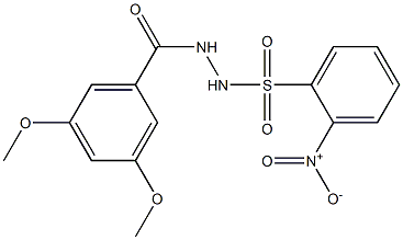 N'-(3,5-dimethoxybenzoyl)-2-nitrobenzenesulfonohydrazide 구조식 이미지