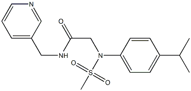 2-[4-isopropyl(methylsulfonyl)anilino]-N-(pyridin-3-ylmethyl)acetamide 구조식 이미지