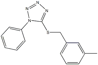 3-methylbenzyl 1-phenyl-1H-tetraazol-5-yl sulfide Structure