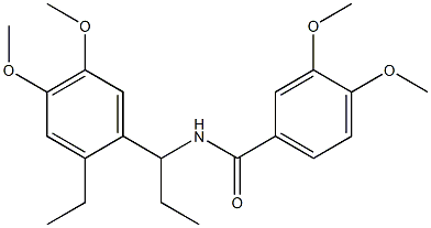 N-[1-(2-ethyl-4,5-dimethoxyphenyl)propyl]-3,4-dimethoxybenzamide Structure