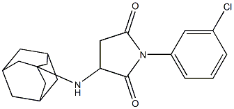 1-(3-chlorophenyl)-3-(tricyclo[3.3.1.1~3,7~]dec-1-ylamino)pyrrolidine-2,5-dione Structure