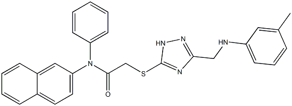 N-(2-naphthyl)-N-phenyl-2-{[3-(3-toluidinomethyl)-1H-1,2,4-triazol-5-yl]sulfanyl}acetamide Structure