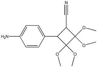 4-(4-aminophenyl)-2,2,3,3-tetramethoxycyclobutanecarbonitrile 구조식 이미지