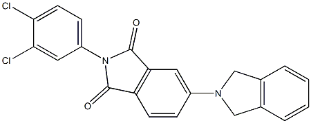 2-(3,4-dichlorophenyl)-5-(2-isoindolinyl)-1H-isoindole-1,3(2H)-dione 구조식 이미지