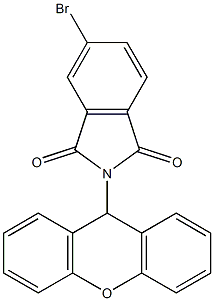 5-bromo-2-(9H-xanthen-9-yl)-1H-isoindole-1,3(2H)-dione 구조식 이미지