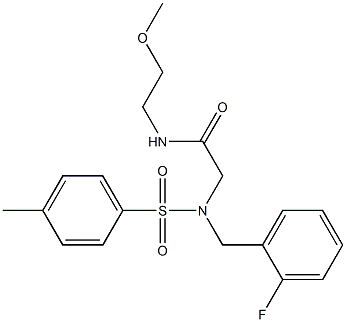 2-{(2-fluorobenzyl)[(4-methylphenyl)sulfonyl]amino}-N-(2-methoxyethyl)acetamide 구조식 이미지