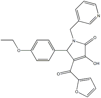 5-(4-ethoxyphenyl)-4-(2-furoyl)-3-hydroxy-1-(3-pyridinylmethyl)-1,5-dihydro-2H-pyrrol-2-one 구조식 이미지