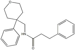 3-phenyl-N-[(4-phenyltetrahydro-2H-pyran-4-yl)methyl]propanamide Structure