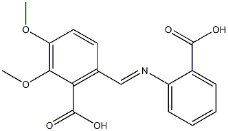 6-{[(2-carboxyphenyl)imino]methyl}-2,3-dimethoxybenzoic acid Structure