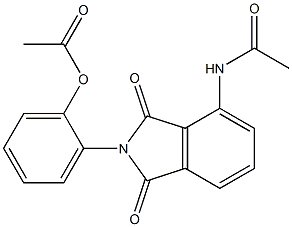 2-[4-(acetylamino)-1,3-dioxo-1,3-dihydro-2H-isoindol-2-yl]phenyl acetate 구조식 이미지