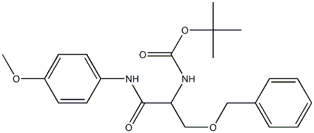 tert-butyl 1-[(benzyloxy)methyl]-2-(4-methoxyanilino)-2-oxoethylcarbamate 구조식 이미지