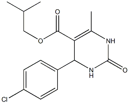 isobutyl 4-(4-chlorophenyl)-6-methyl-2-oxo-1,2,3,4-tetrahydro-5-pyrimidinecarboxylate 구조식 이미지