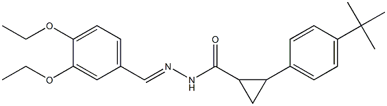 2-(4-tert-butylphenyl)-N'-(3,4-diethoxybenzylidene)cyclopropanecarbohydrazide Structure