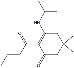 2-butyryl-3-(isopropylamino)-5,5-dimethylcyclohex-2-en-1-one 구조식 이미지