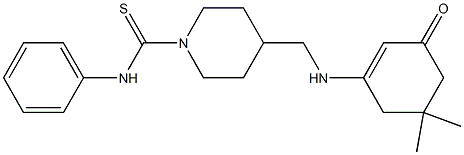4-{[(5,5-dimethyl-3-oxo-1-cyclohexen-1-yl)amino]methyl}-N-phenyl-1-piperidinecarbothioamide Structure
