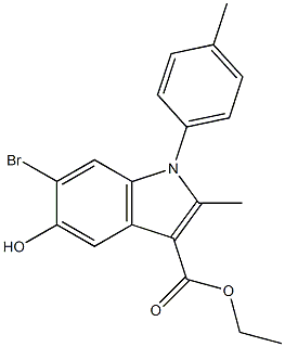 ethyl 6-bromo-5-hydroxy-2-methyl-1-(4-methylphenyl)-1H-indole-3-carboxylate 구조식 이미지