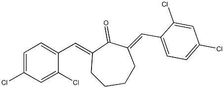 2,7-bis(2,4-dichlorobenzylidene)cycloheptanone 구조식 이미지