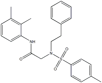 N-(2,3-dimethylphenyl)-2-[[(4-methylphenyl)sulfonyl](2-phenylethyl)amino]acetamide Structure